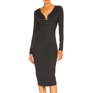 525‎ America Black Henley Bodycon Dress Size Small